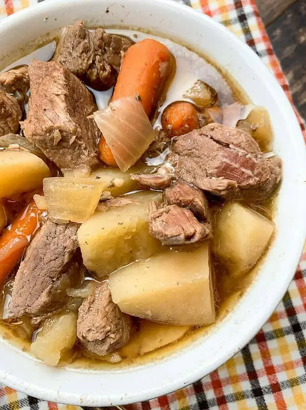 Easy Slow Cooker Beef Stew with Onion Soup Mix