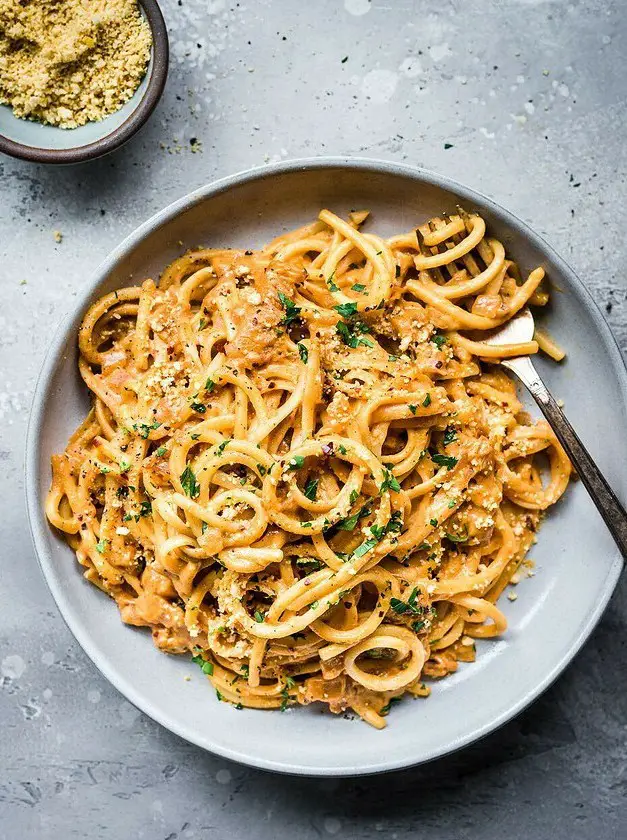 Creamy Vegan Pantry Pasta