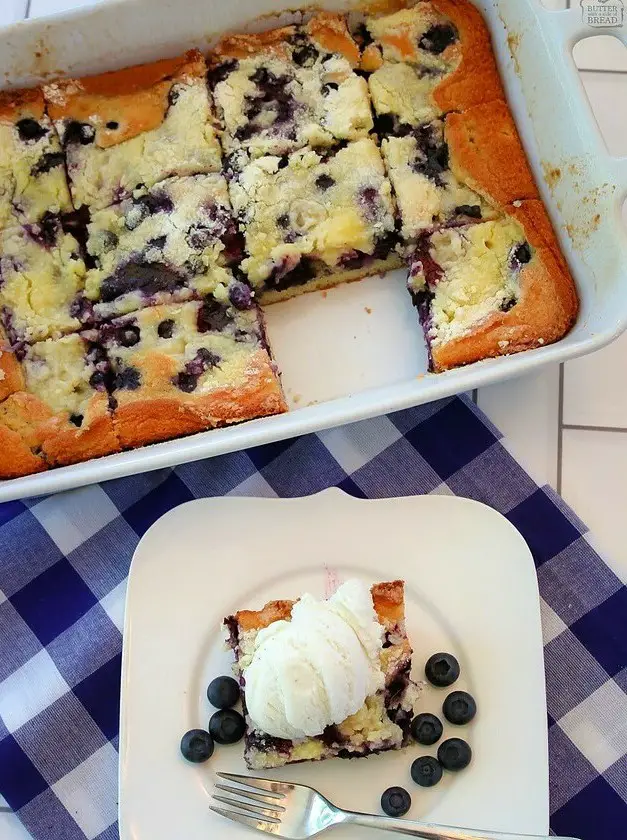 Buttery Blueberry Snack Cake