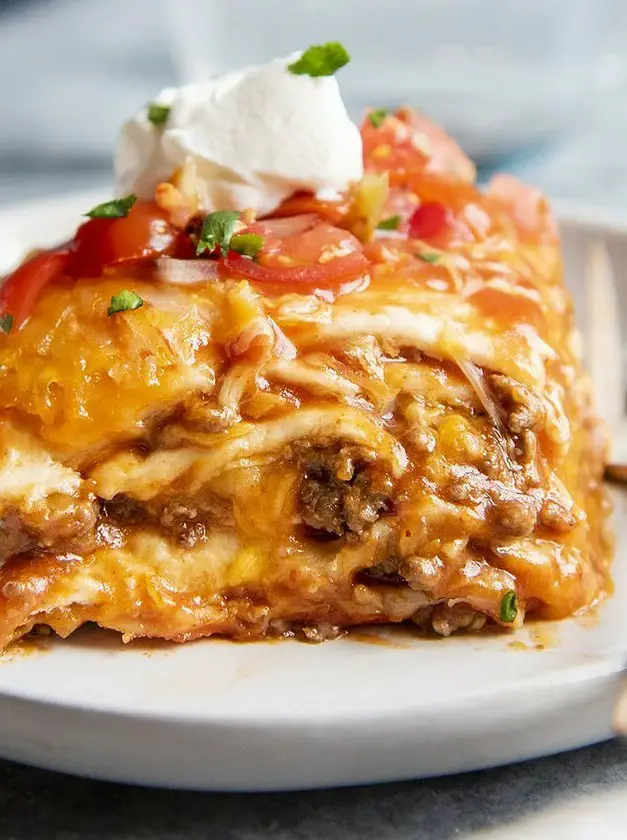 Dutch Oven Enchilada Casserole