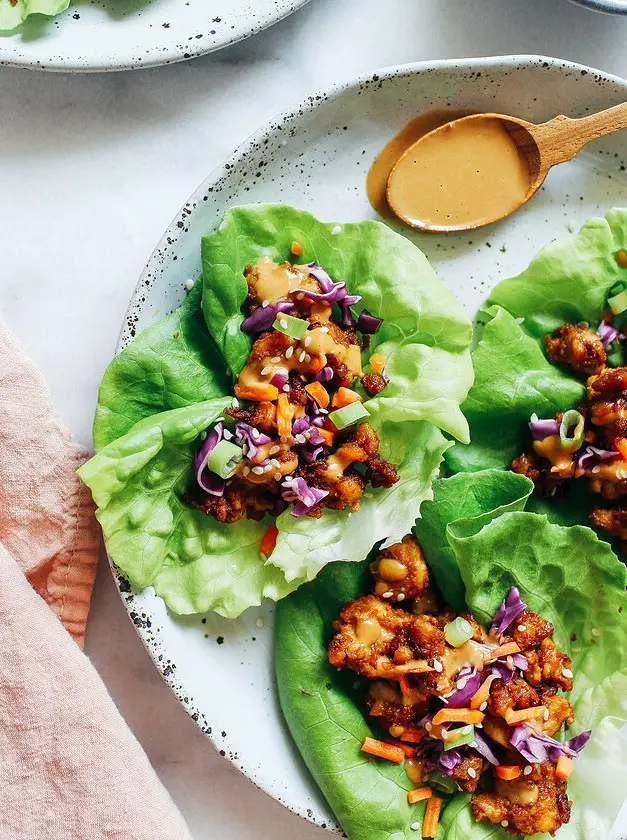 Peanut Sauce Lettuce Wraps