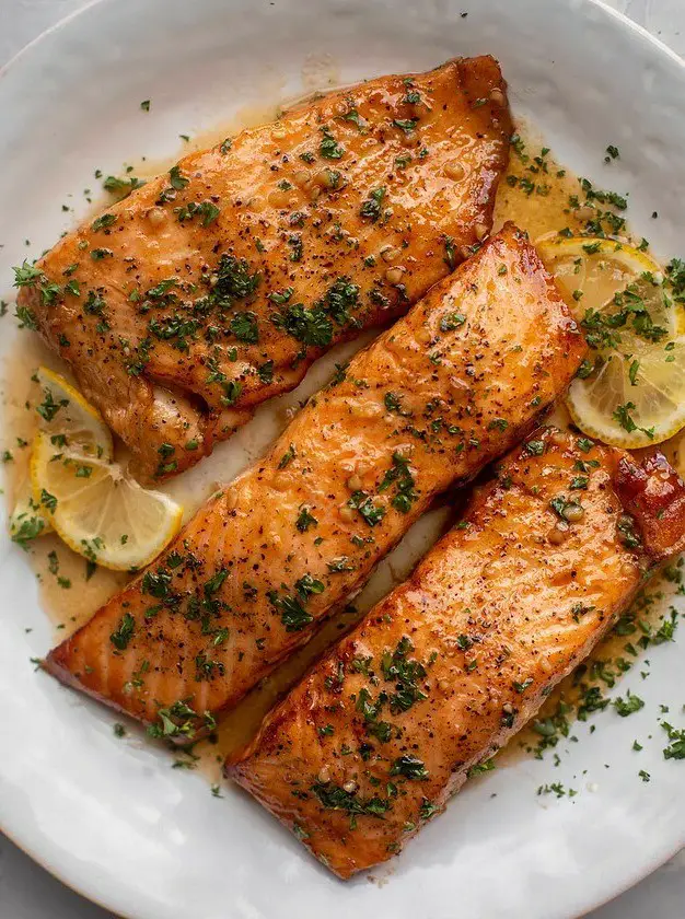 Sticky Garlic Butter Salmon