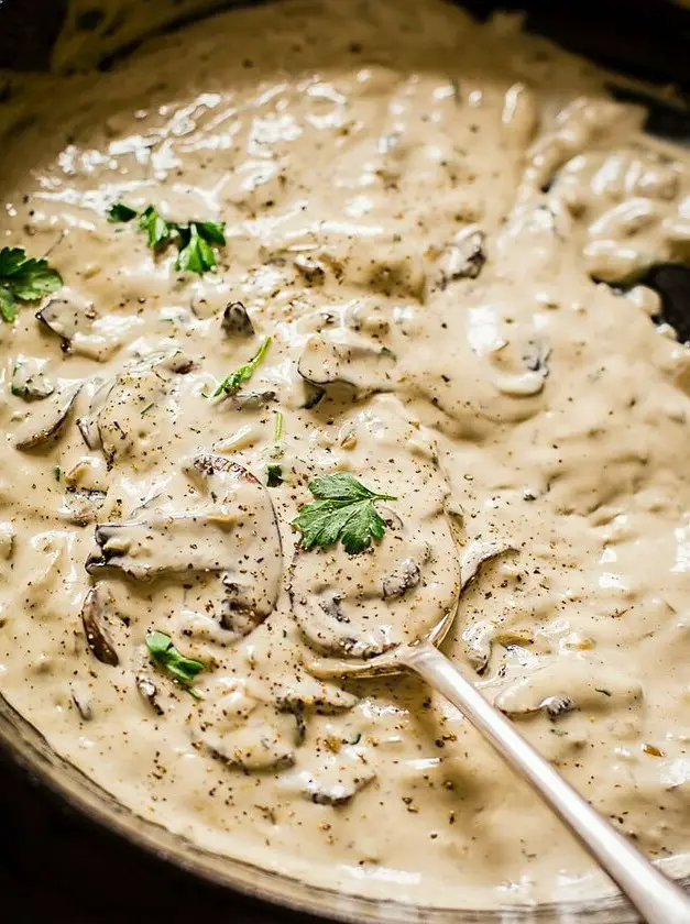 Creamy Cognac Mushroom Steak Sauce