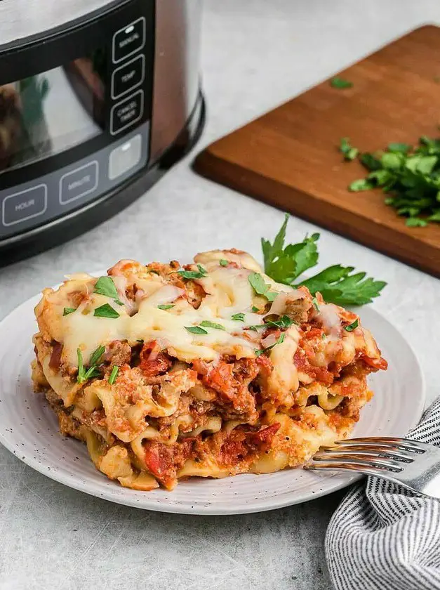 Crockpot Ground Turkey Lasagna