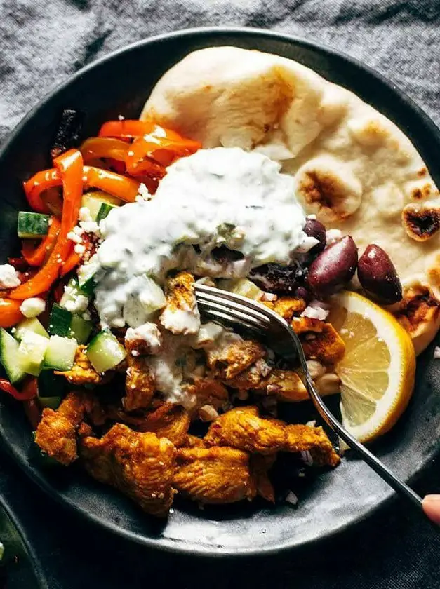 Sheet Pan Chicken Pitas with Tzatziki