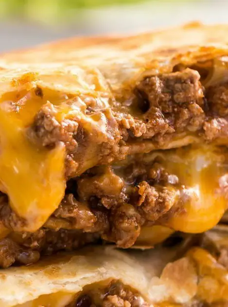 Cheesy Beef Quesadillas