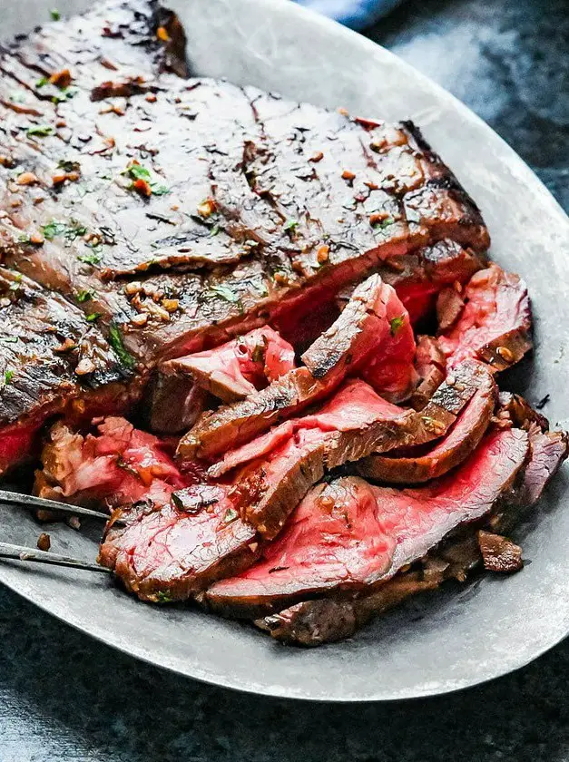 Bourbon Marinated Grilled Flank Steak