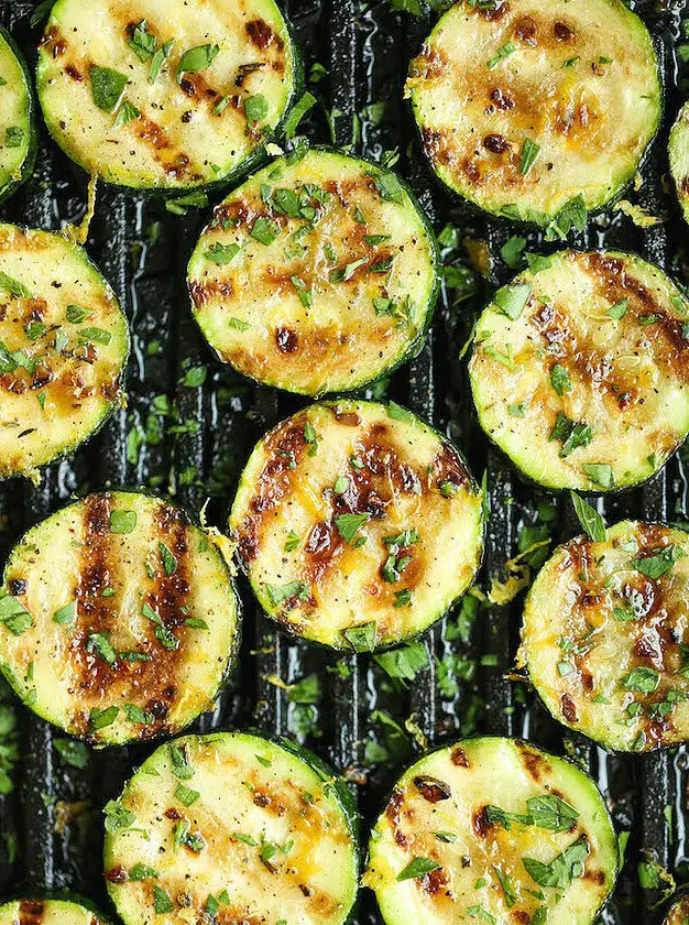 Grilled Lemon Garlic Zucchini