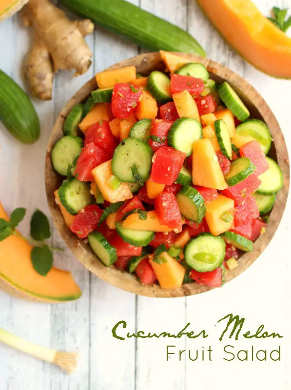 Cucumber Melon Fruit Salad