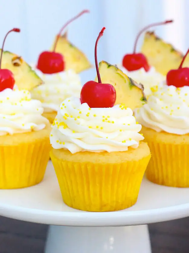 Pineapple Cream Cupcakes