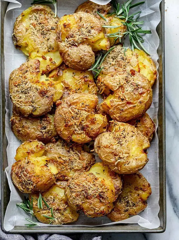 Rosemary Garlic Smashed Potatoes