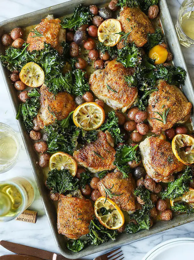 Sheet Pan Lemon Rosemary Chicken