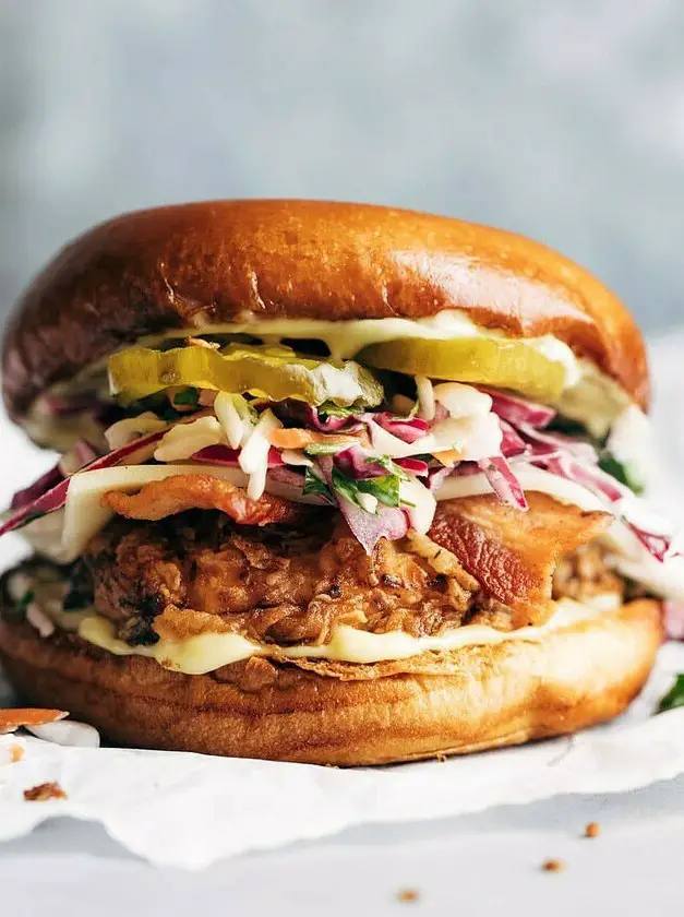 Summertime Fried Chicken Sandwiches with Tangy Slaw