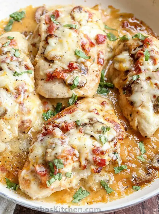 Bacon Mushroom Stuffed Chicken