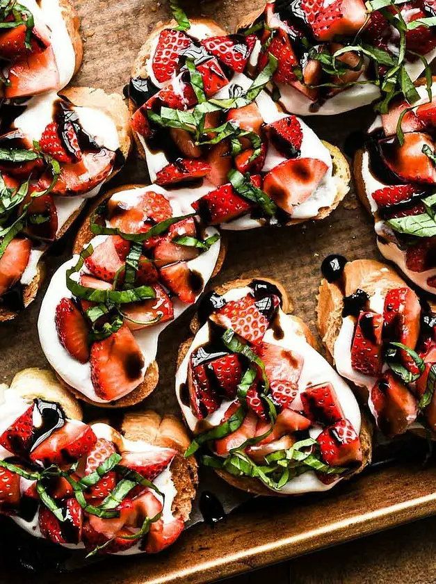 Strawberry Balsamic Crostini