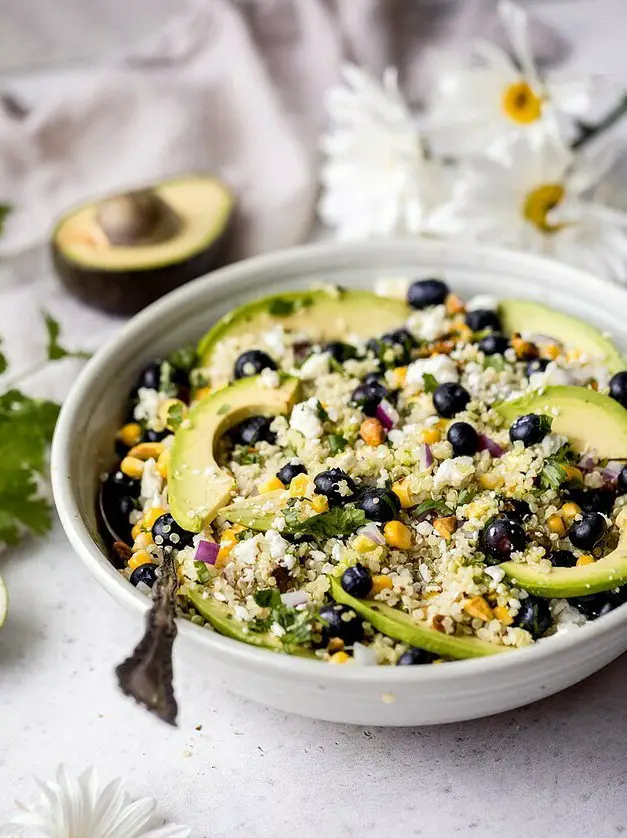 Avocado Blueberry Quinoa Salad