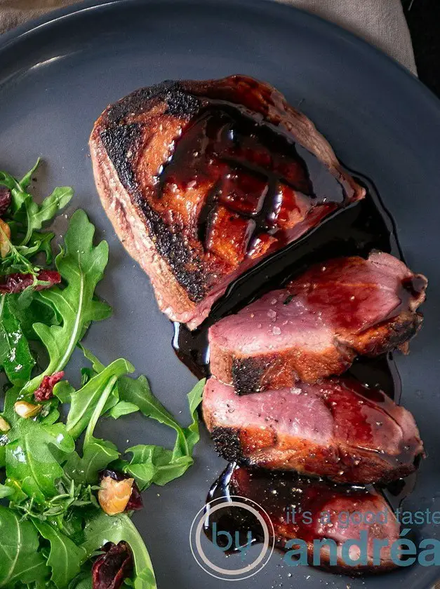 Oven Roast Duck Breast with Honey Balsamic Sauce