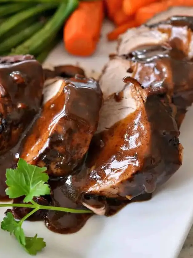 Crock Pot Pork Tenderloin with Balsamic Sauce