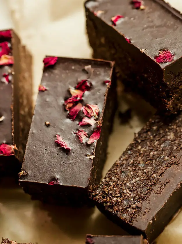 Raw Vegan Brownie with Chocolate Ganache