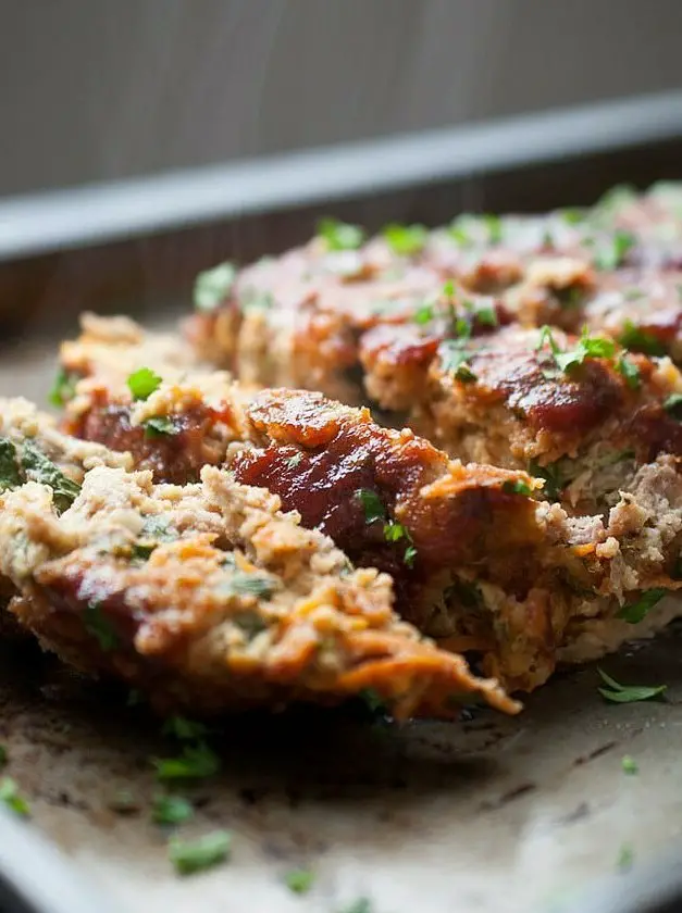 Moist Turkey Meatloaf with Grated Veggies