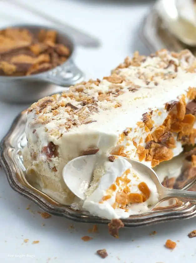 Butterfinger Ice Cream Cake