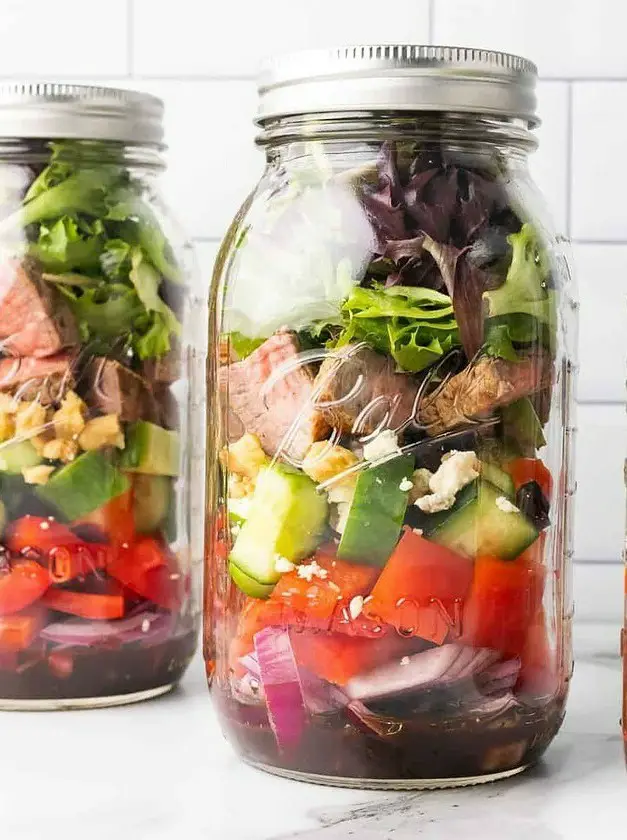 Steak Salad in a Jar