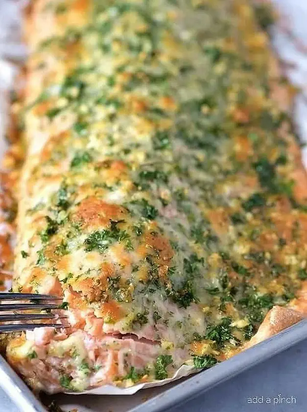 Baked Salmon with Parmesan Herb Crust