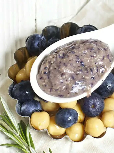 Blueberry Chickpea with Rosemary Baby Food Puree