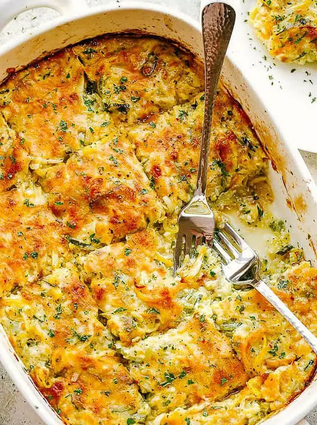 Cheesy Zucchini and Squash Casserole