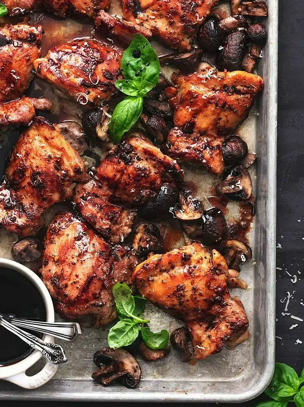 Oven Baked Balsamic Chicken Thighs