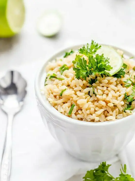 Lemon-Garlic Brown Rice with Parsley