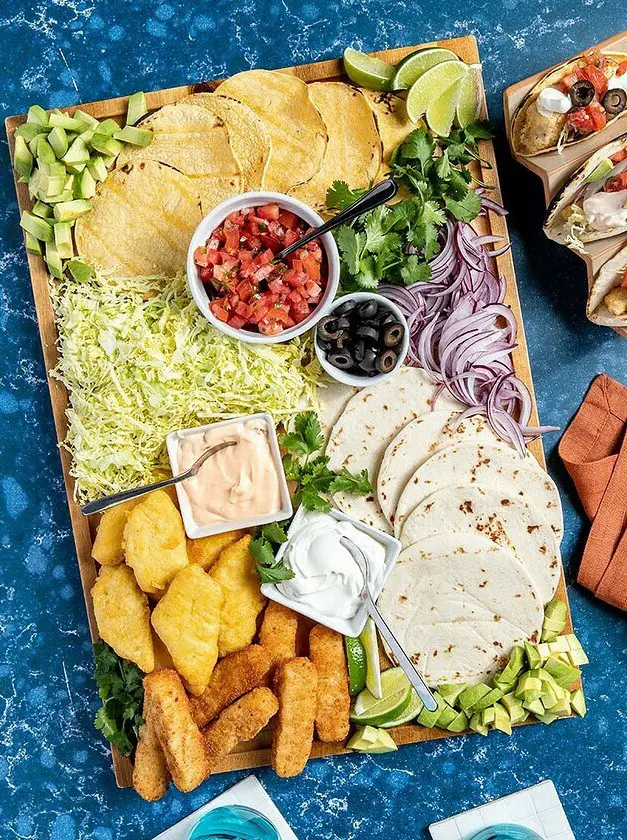 Fish Taco Toppings Board