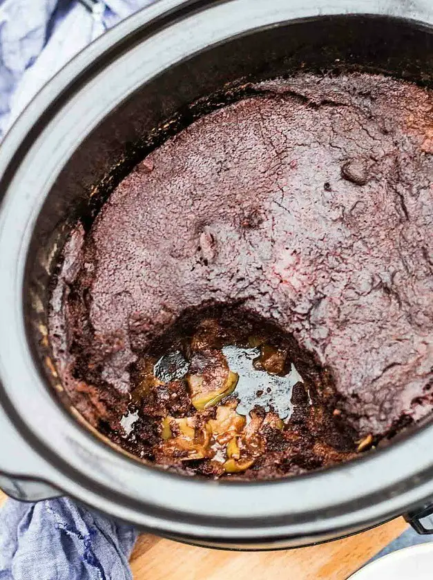 Chocolate Apple Slow Cooker Dump Cake