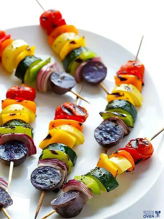 Rainbow Veggie Skewers