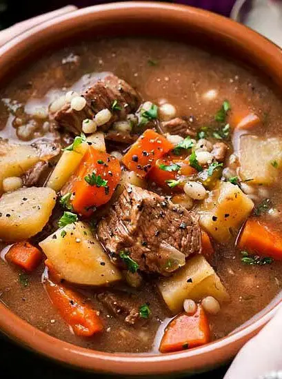 Crockpot Beef Barley Soup