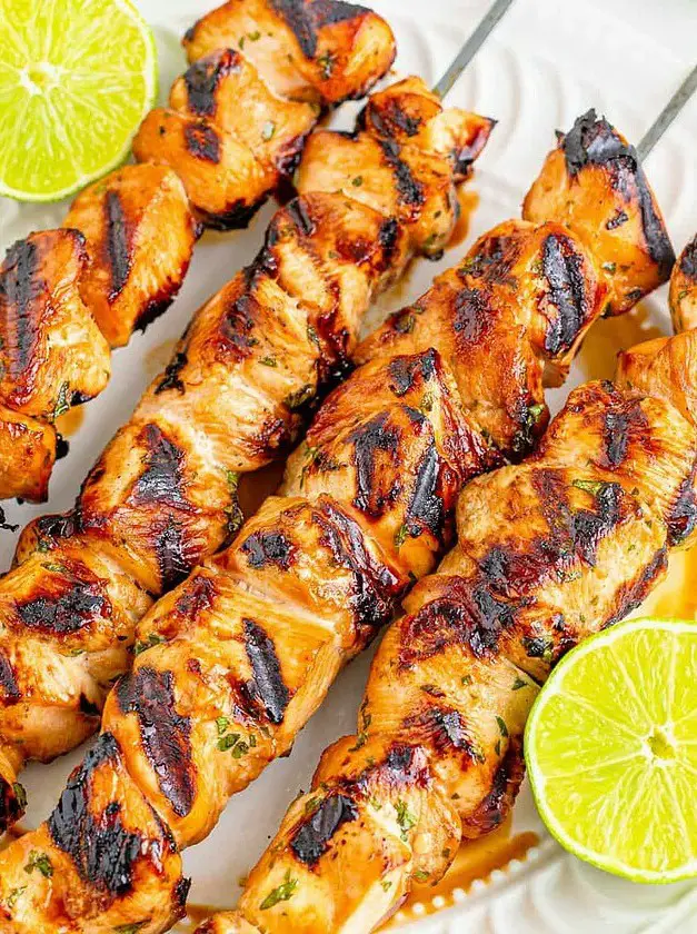 Grilled Honey Lime Chicken Skewers