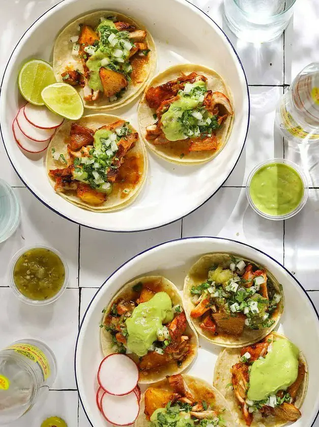 Sheet Pan Chicken Tacos al Pastor