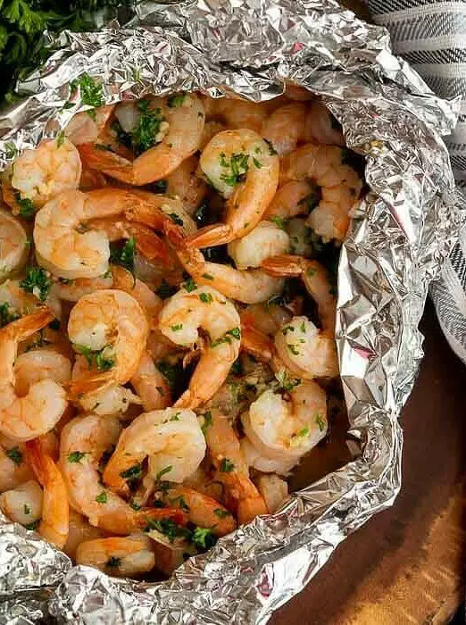 Grilled Shrimp in Foil