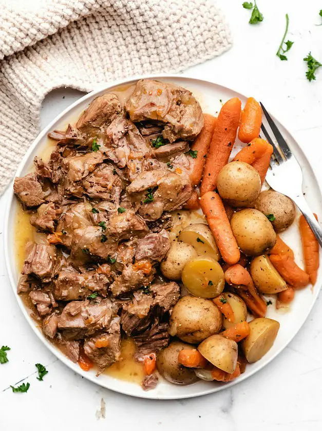 Instant Pot Ranch Beef Tips with Carrots and Potatoes