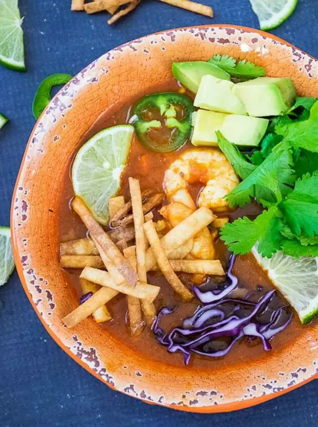 Spicy Shrimp Tortilla Soup