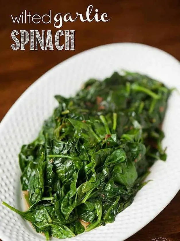 Wilted Garlic Spinach