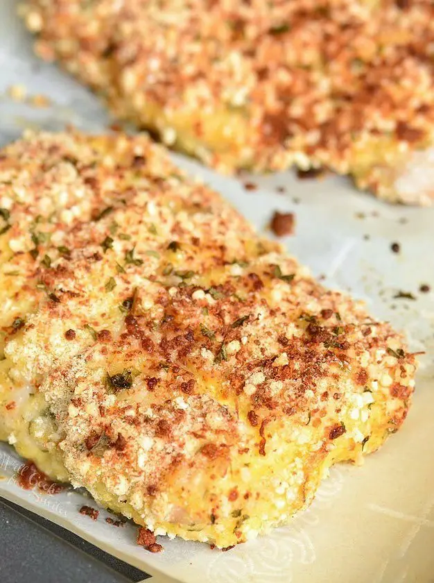 Parmesan Crusted Baked Mahi Mahi