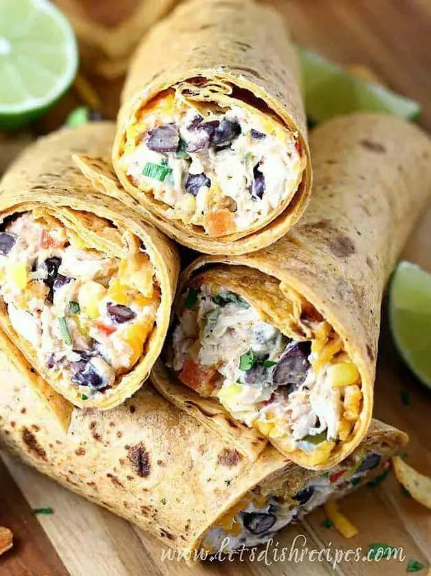 Southwest Cream Cheese Chicken Wraps