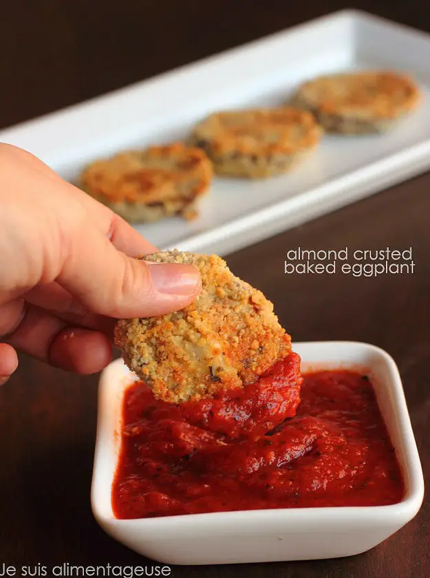 Almond Crusted Baked Eggplant