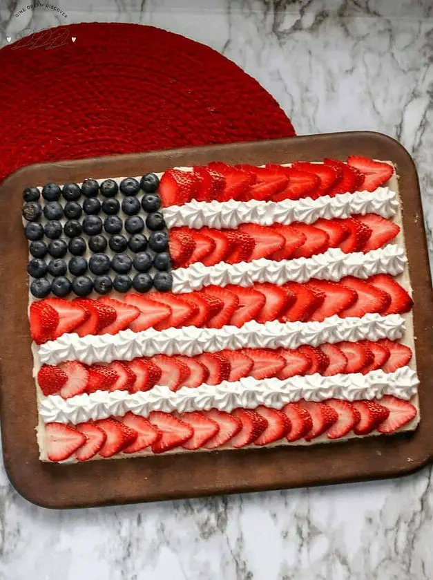 Flag Fruit Pizza