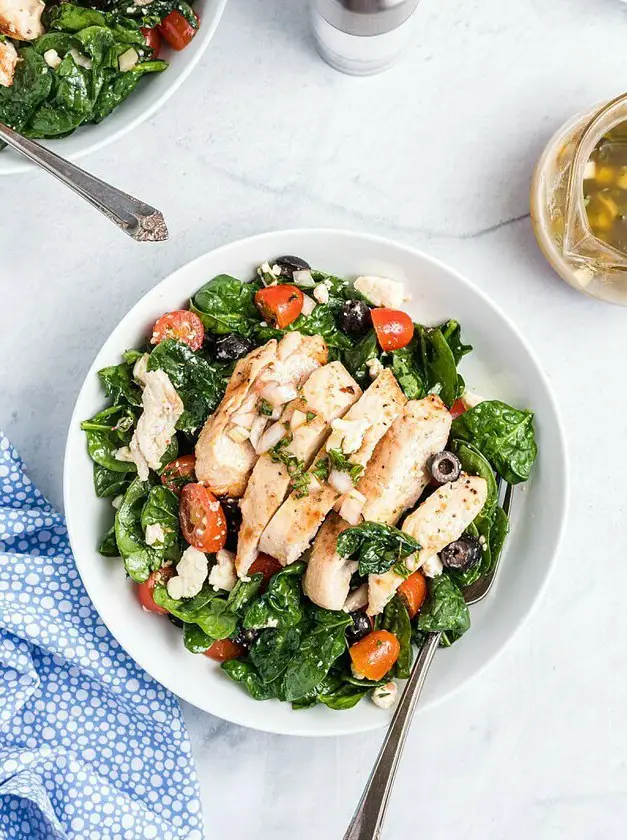 Grilled Chicken and Spinach Salad