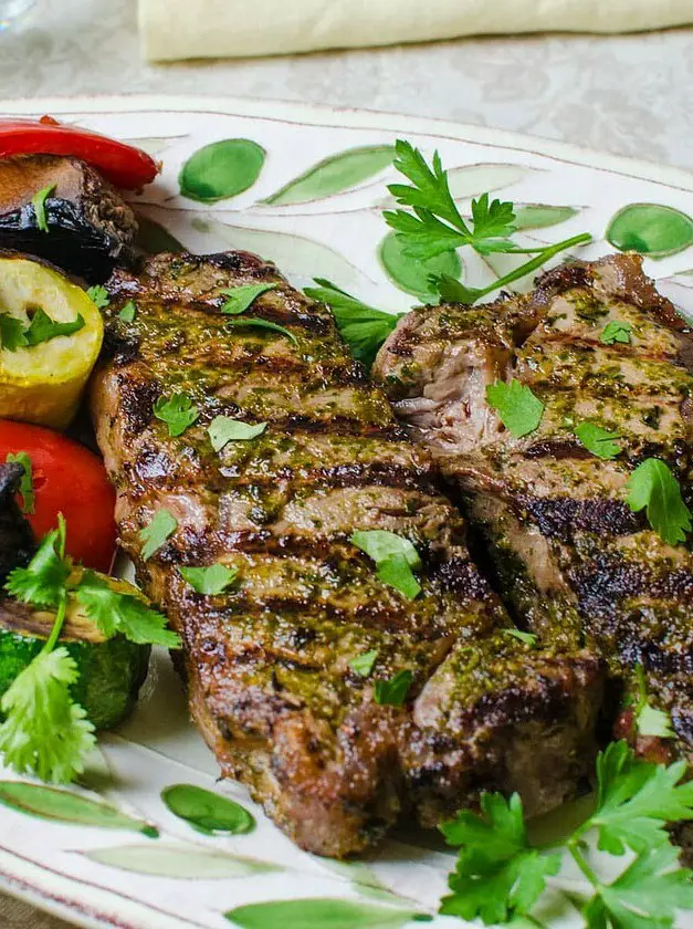 Grilled New York Strips with Chermoula