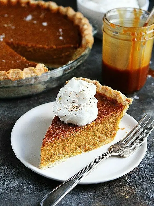 Salted Caramel Pumpkin Pie