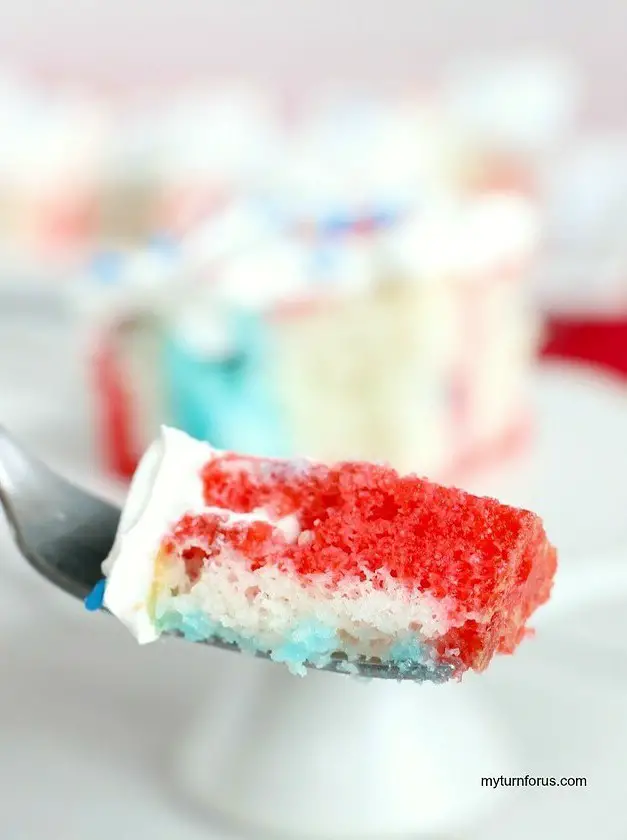 Red, White, and Blue Poke Cake