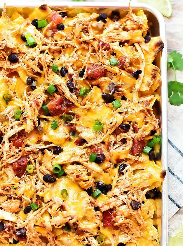 Sheet Pan Chicken Nachos